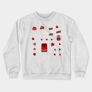 Watermelon Sweet Summer Aesthetic Sheet Crewneck Sweatshirt